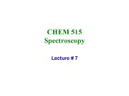 CHEM 515 Spectroscopy
