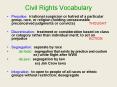 Civil Rights Vocabulary PowerPoint PPT Presentation