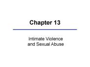 Intimate Violence and Sexual Abuse