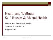 Health and Wellness Self-Esteem