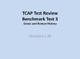 TCAP Test Review Benchmark Test 3 Greek and Roman History PowerPoint PPT Presentation