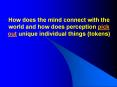 How does the mind connect with the world and how does perception pick out unique individual things (tokens) PowerPoint PPT Presentation
