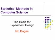 Statistical Methods in Computer Science