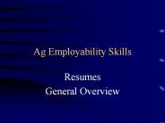 Ag Employability Skills