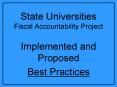 State Universities Fiscal Accountability Project PowerPoint PPT Presentation