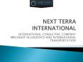 International Consulting Company Specialist In Logistics And International Transportation PowerPoint PPT Presentation