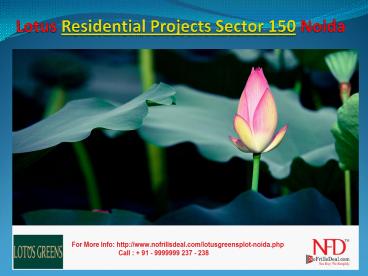 Residential Projects in Sector 150 Noida @ 9999999238