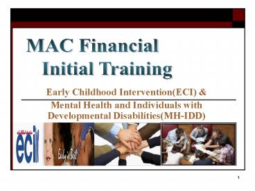 Early Childhood Intervention(ECI)
