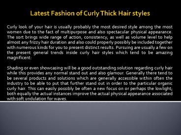 Wavy Hairstyles For Thick Hair