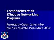Components of an Effective Networking Program