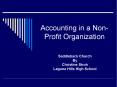 Accounting in a Non-Profit Organization PowerPoint PPT Presentation