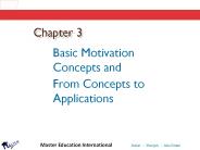 Basic Motivation Concepts and