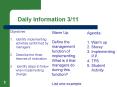 Daily Information 3/11 PowerPoint PPT Presentation