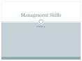 Management Skills PowerPoint PPT Presentation