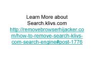 How to Remove Search.klivs.com Search Engine