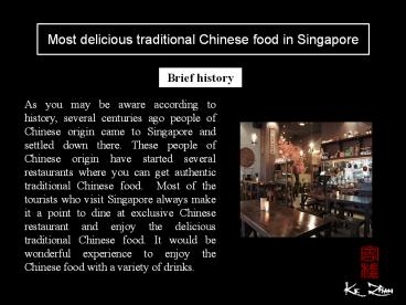 Most delicious traditional Chinese food in Singapore