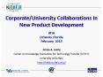 Corporate/University Collaborations In New Product Development ATIA PowerPoint PPT Presentation