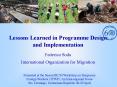 Lessons Learned in Programme Design and Implementation PowerPoint PPT Presentation