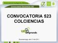 CONVOCATORIA 523 COLCIENCIAS PowerPoint PPT Presentation