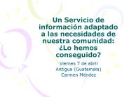 Un Servicio de informaci