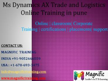 ms dynamics tl online training in usa