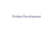 Product Development