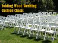Folding Wood Wedding Cushion Chairs PowerPoint PPT Presentation