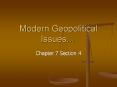 Modern Geopolitical Issues PowerPoint PPT Presentation