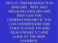 HELLO, THIS MESSAGE IS IN ENGLISH PowerPoint PPT Presentation