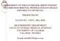 ASSESSMENT OF THE LITTER SIZE, BIRTH WEIGHT AND SERUM HORMONAL PROFILE OF RATS ORALLY EXPOSED TO CRUDE OIL. PRESENTED BY SAVIOUR U. UFOT, MSc; MBA  BIOCHEMISTRY DEPARTMENT FACULTY OF BASIC MEDICAL SCIENCES UNIVERSITY OF CALABAR CALABAR - PowerPoint PPT Presentation