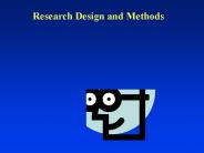 Research Design and Methods