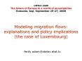 Modeling migration flows: explanations and policy implications (the case of Luxembourg) PowerPoint PPT Presentation