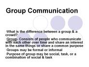 Group Communication