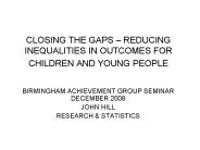 CLOSING THE GAPS 
