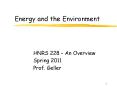 Energy and the Environment PowerPoint PPT Presentation
