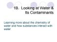 1B. Looking at Water PowerPoint PPT Presentation