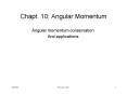 Chapt. 10: Angular Momentum PowerPoint PPT Presentation
