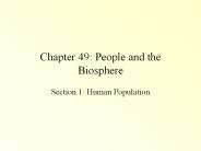 Chapter 49: People and the Biosphere