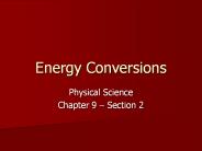 Energy Conversions