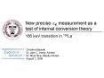 New precise aK measurement as a test of internal conversion theory PowerPoint PPT Presentation