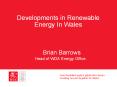 Developments in Renewable Energy In Wales PowerPoint PPT Presentation