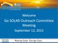 Go SOLAR Outreach Committee Meeting PowerPoint PPT Presentation