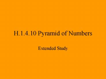 H.1.4.10 Pyramid of Numbers