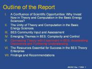 Outline of the Report