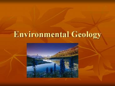 Environmental Geology