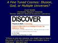 A Fine Tuned Cosmos: Illusion, God, or Multiple Universes? David Heddle Christopher Newport University Thomas Jefferson National Accelerator Laboratory PowerPoint PPT Presentation