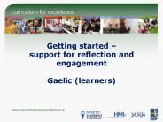 Support for reflection and engagement