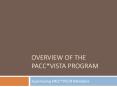 Overview of the PACC*VISTA PROgram PowerPoint PPT Presentation