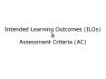 Intended Learning Outcomes (ILOs) PowerPoint PPT Presentation