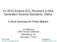 VA 2010 Science SOL Revisions PowerPoint PPT Presentation